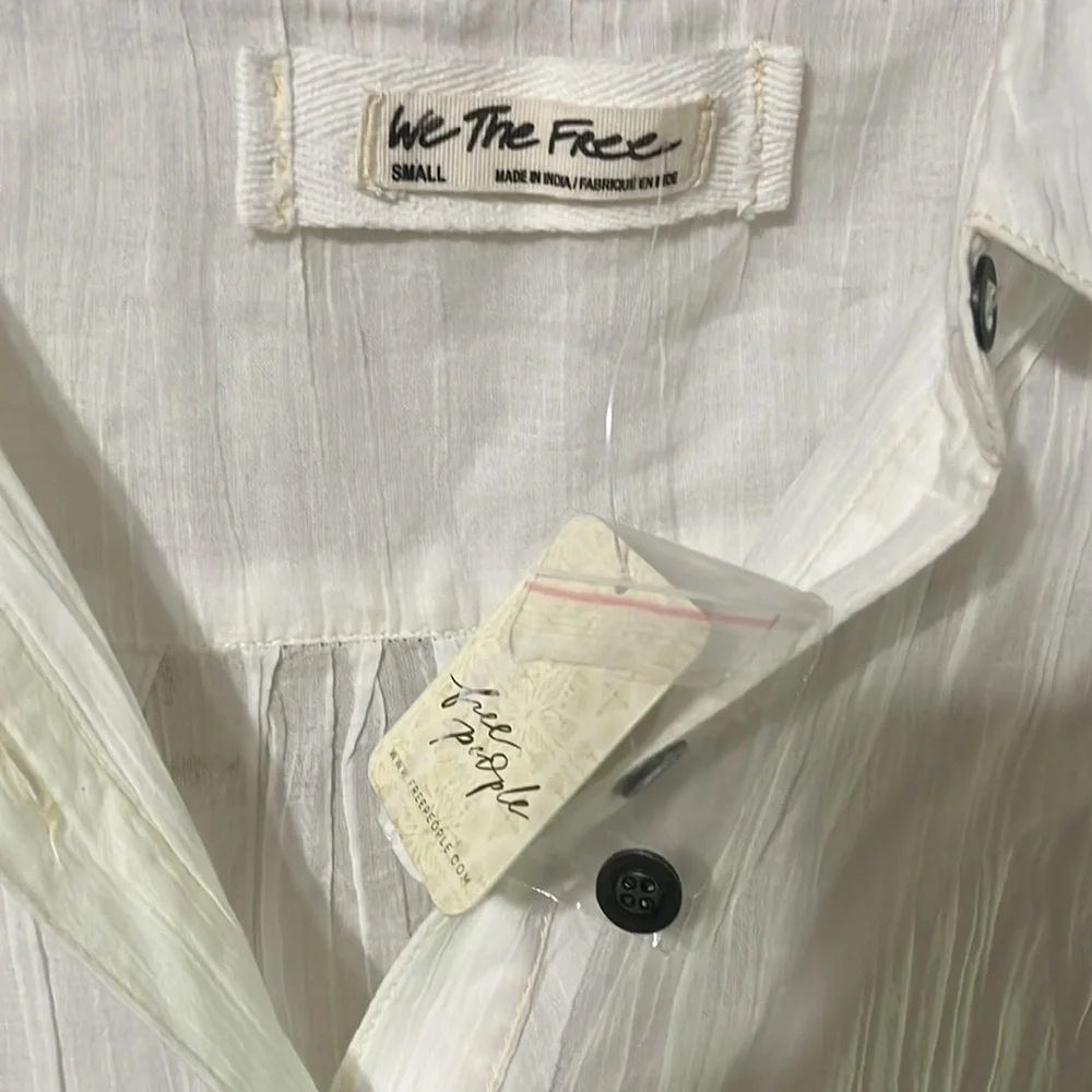 We the Free Float Away Relaxed Fit Blouse Small NWT - Picture 5 of 6